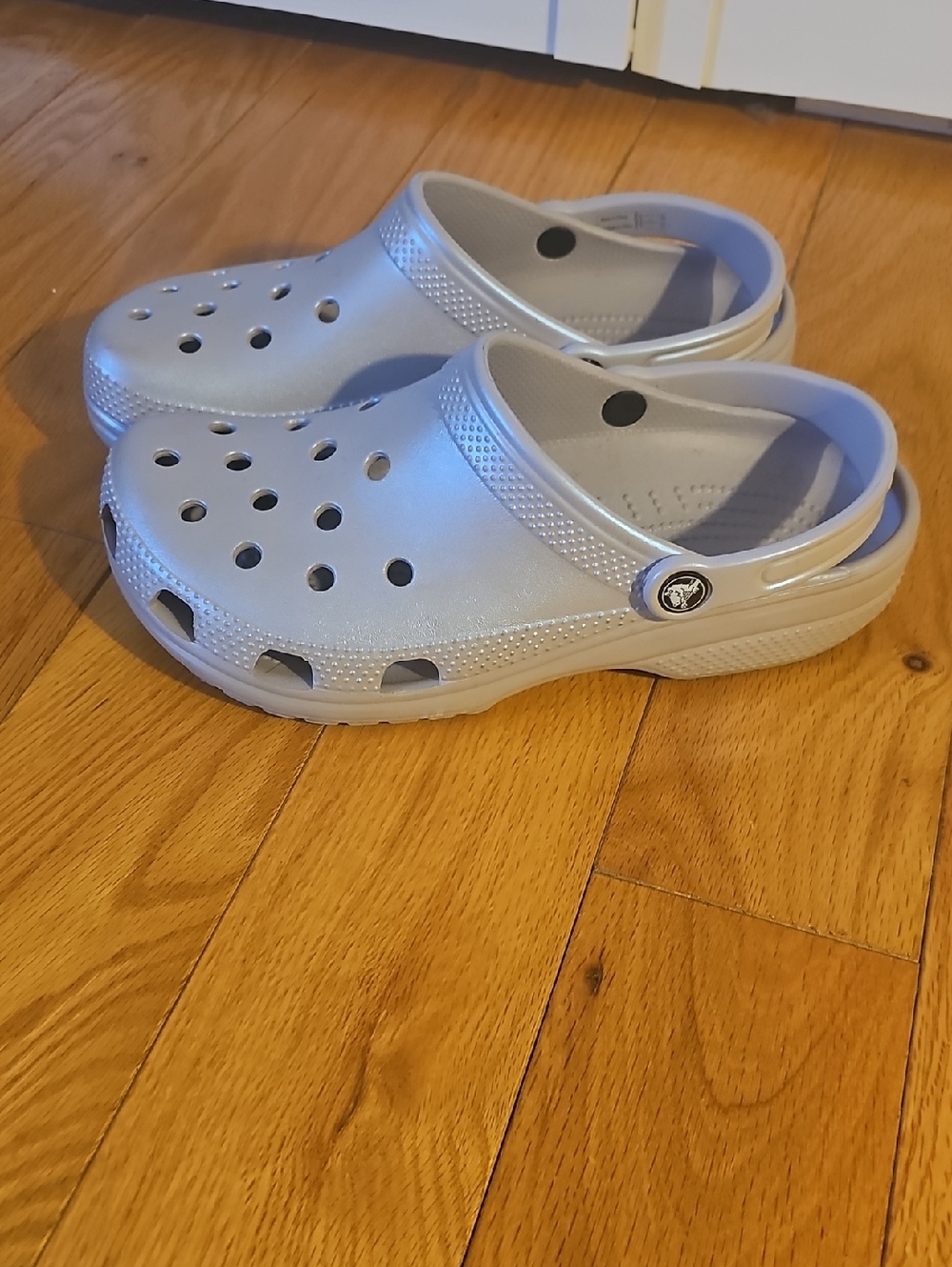 Classic  Slip-On Clogs in Light Iradescent Purple
